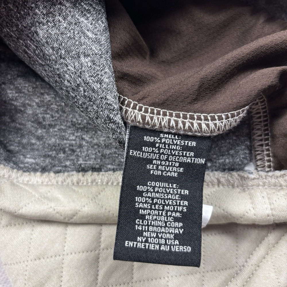 Magaschoni Pullover Mens 2XL Beige Diamond Quilted Half Zip Sweater Pockets - Picture 13 of 14